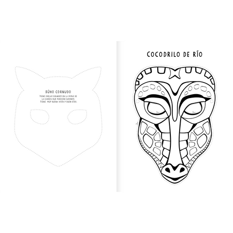 Libros Amanuta Bitácora Máscaras. Pinta y recorta 9789563641349